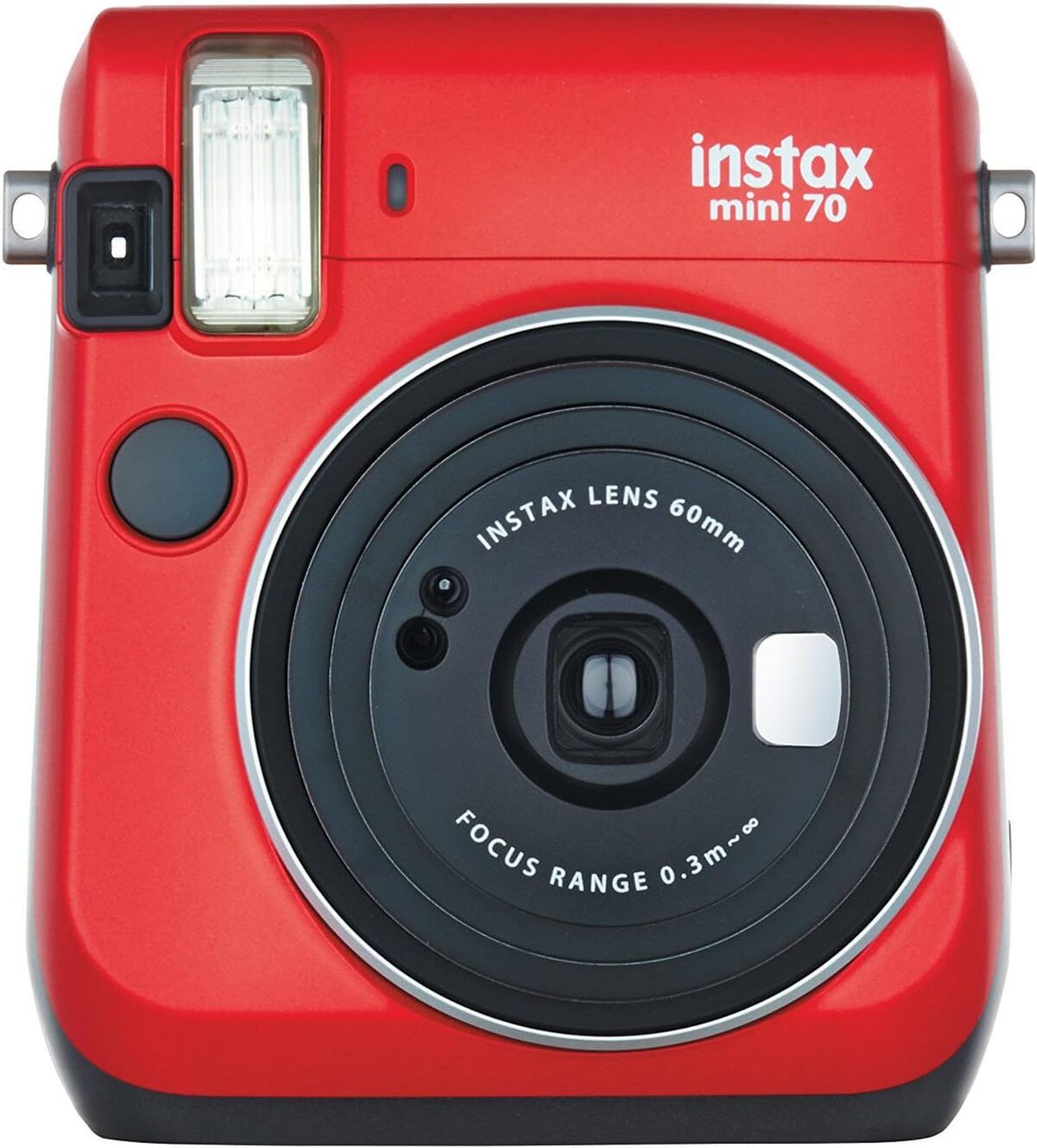 Test de l'instax Mini 70 : la caméra instantanée rouge en action