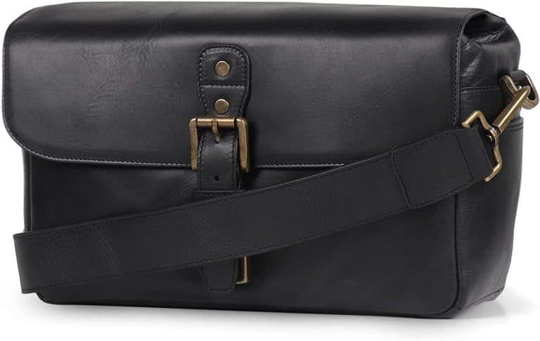 Sac vintage BELDING pour appareil photo en cuir de selle de Californie