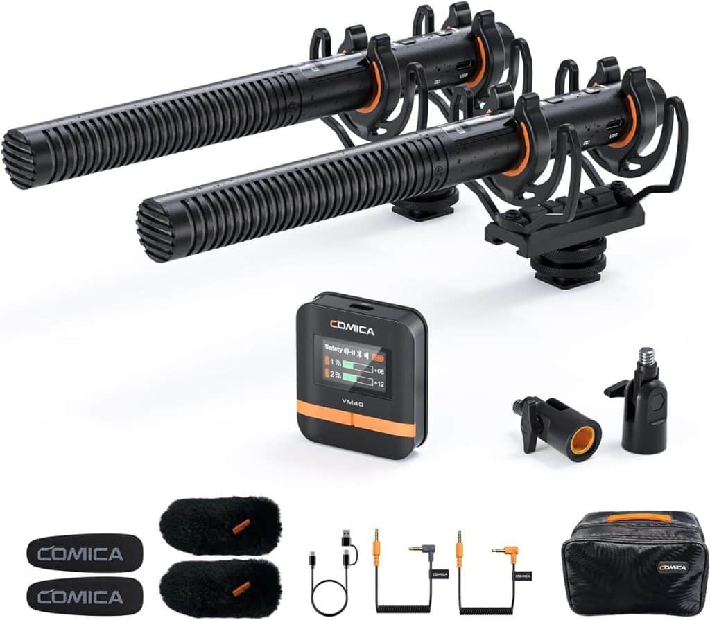 Test du microphone sans fil Comica VM40 Combo : enregistrement 32G et plus