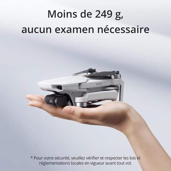 Bundle Fly More DJI Mini 2 SE, Mini drone caméra pliable, léger avec vidéo 2,7K, Modes intelligents, Transm. vidéo 10 km, Temps de vol 31 min, Moins de 249 g, Facile à utiliser, Batteries supp, C0