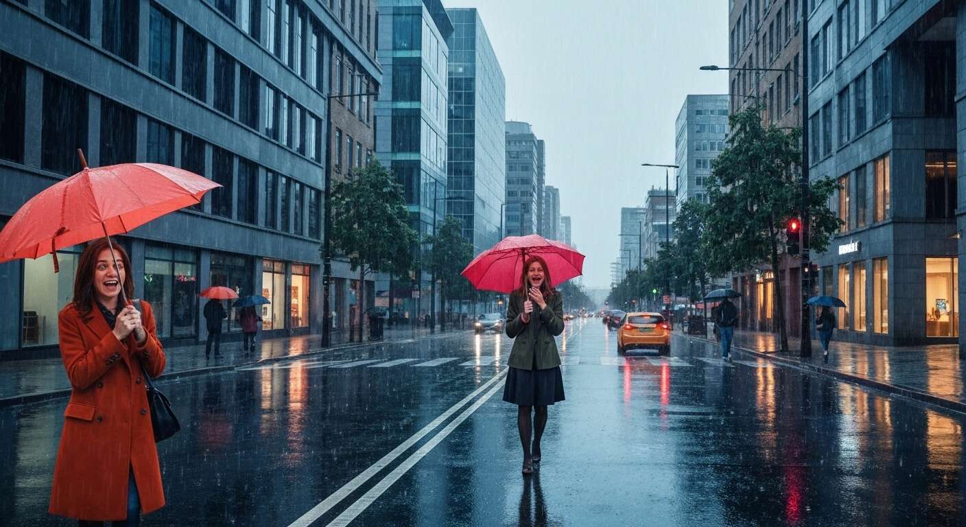 Capturer les &eacute;motions et la vie urbaine par temps de pluie