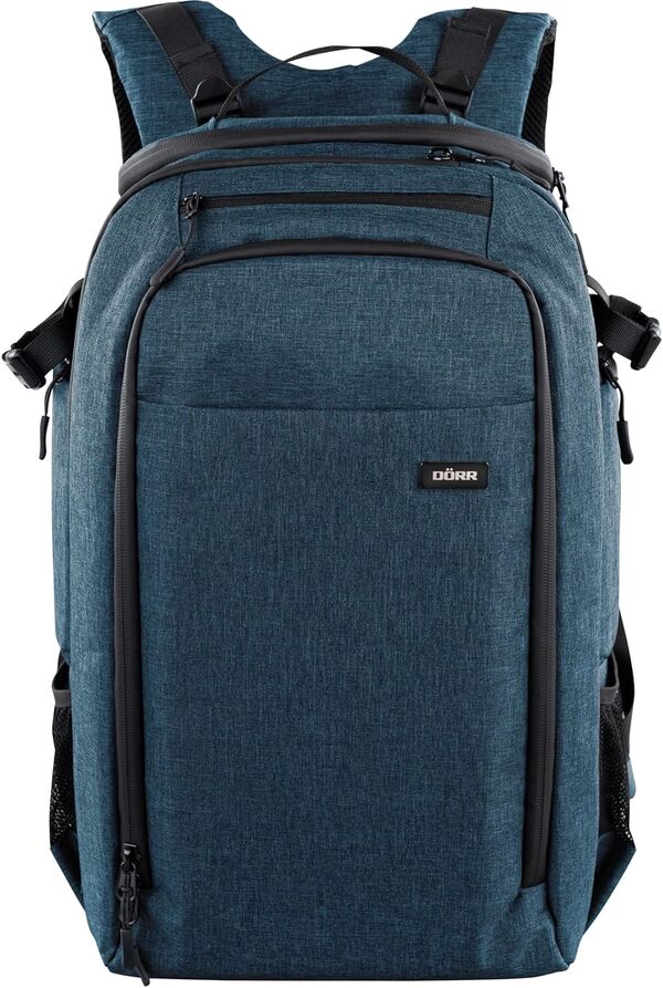 DÖRR Prag Pro Sac à dos pour appareil photo – Reflex – DSLR SLR – Étanche – Robuste – Compartiment pour ordinateur portable 16