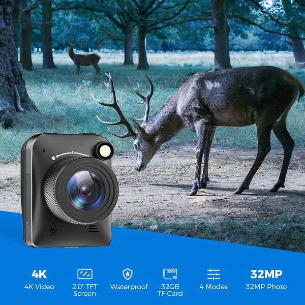 Dsoon Caméra Timelapse FHD pour la Construction, Les Plantes, la météo et la Vie, avec résolution 4K, écran LCD TFT HD 2,4