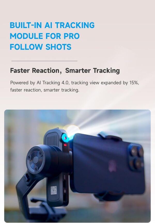 FeiyuTech SCORP Mini 3 Stabilisateur cardan IA, ventilateur, 2 kg, 3 axes