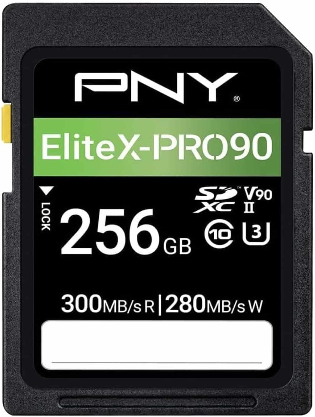 Test de la carte mémoire PNY SD 256GB X-Pro 90