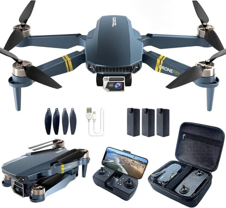Airon Drone Ensemble Drone Complet Avec Caméra 4K FPV pour Débutants Adultes et Enfants, Pliable, Mode Panoramique 120°, Mode Ralenti, Rotation à 360