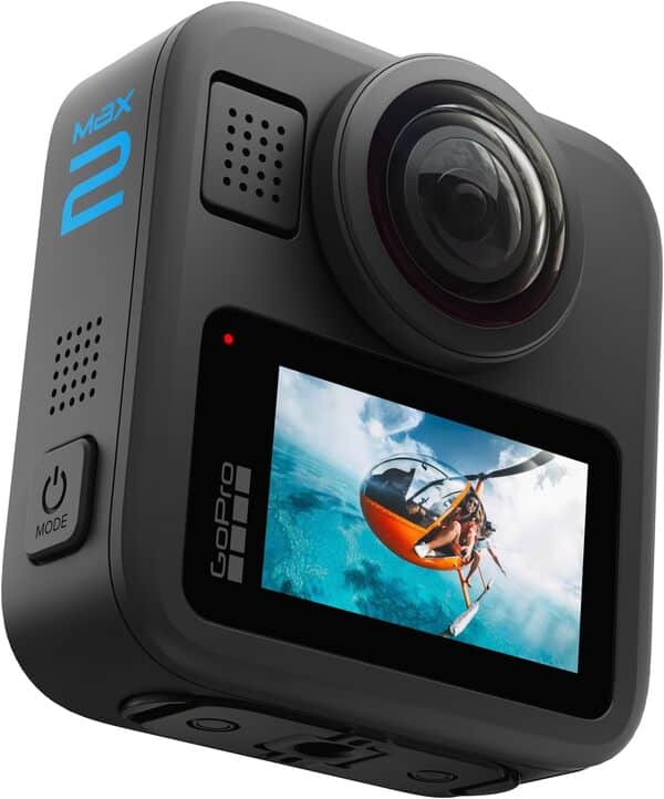 GoPro MAX2 - Caméra d'action étanche 360° avec écran Tactile, vidéo sphérique 8K, Photos 360° 29 MP, objectifs Facilement remplaçables, stabilisation HyperSmooth, 6 Microphones