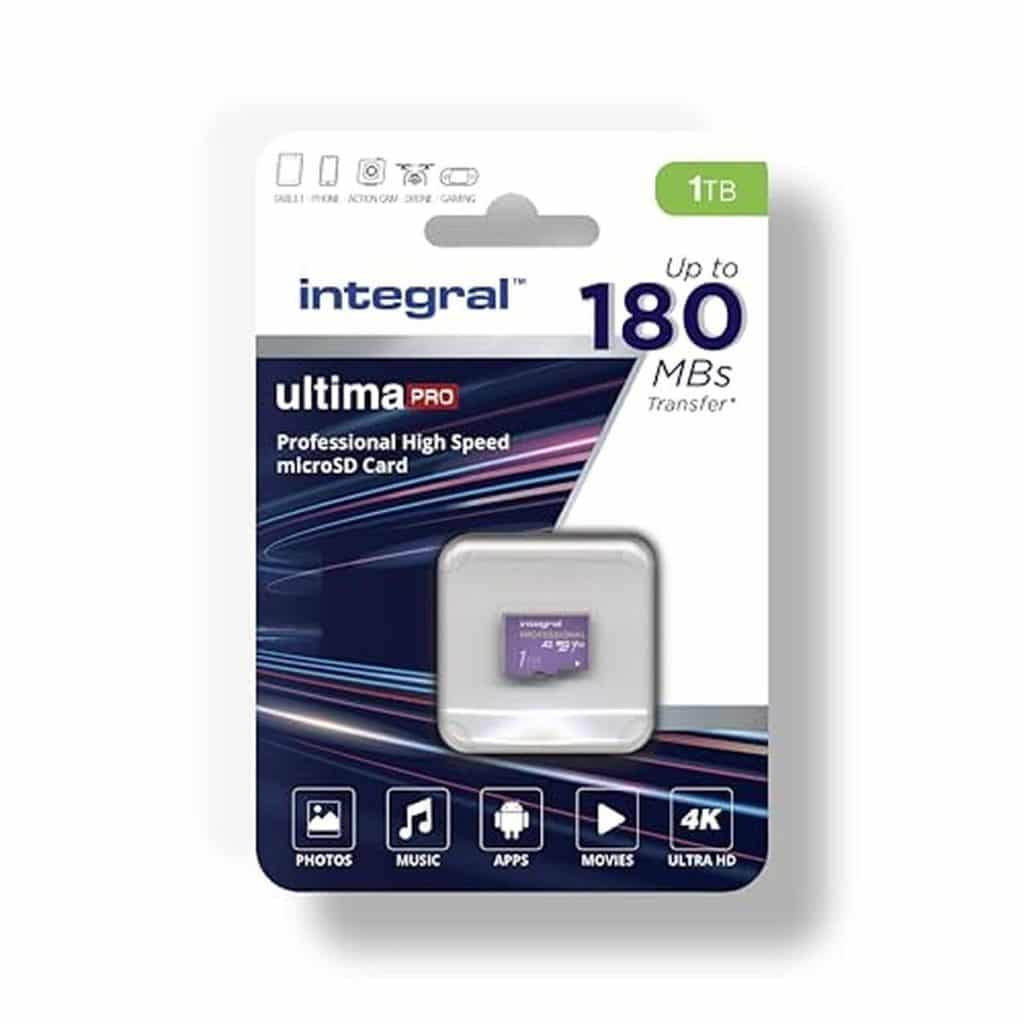 Test carte micro SD Integral 1TB : vitesse extrême pour la 4K