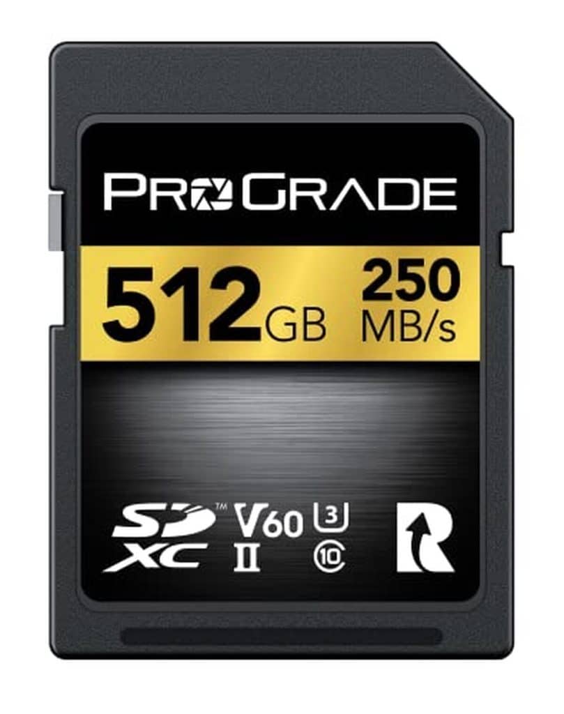 Test carte SD UHS-II 512Go : performance Prograde Digital