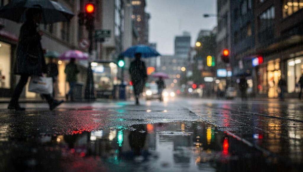 Photographier l'atmosphère pluvieuse en rue : astuces photo