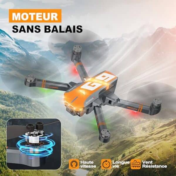 Découvrez notre test détaillé du drone G9 GPS avec caméra 4K : autonomie exceptionnelle de 45 minutes et performance en vol.