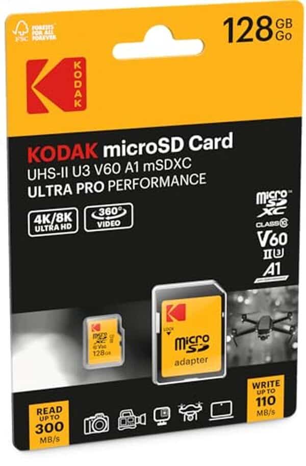 Découvrez notre test complet de la carte mémoire Kodak sdxC 2000x uhs-ii ultra pro 128go idéale pour vidéos 4k et 8k : performance et fiabilité au rendez-vous