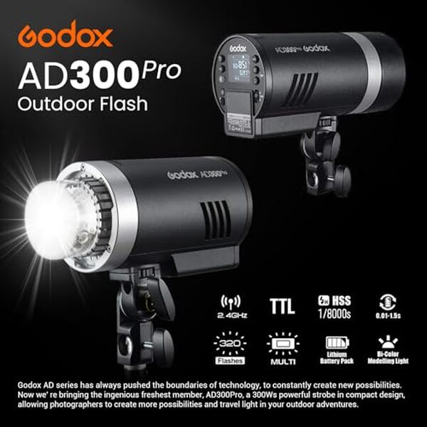 Découvrez notre test complet du flash de studio Godox AD300 Pro : 300W de puissance, compatibilité multi-marques et performances exceptionnelles pour vos photos en studio.