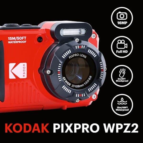 Découvrez notre test complet du Kodak Pixpro WPZ2, l'appareil photo compact et étanche idéal pour la plongée, la randonnée et tous vos loisirs aquatiques.