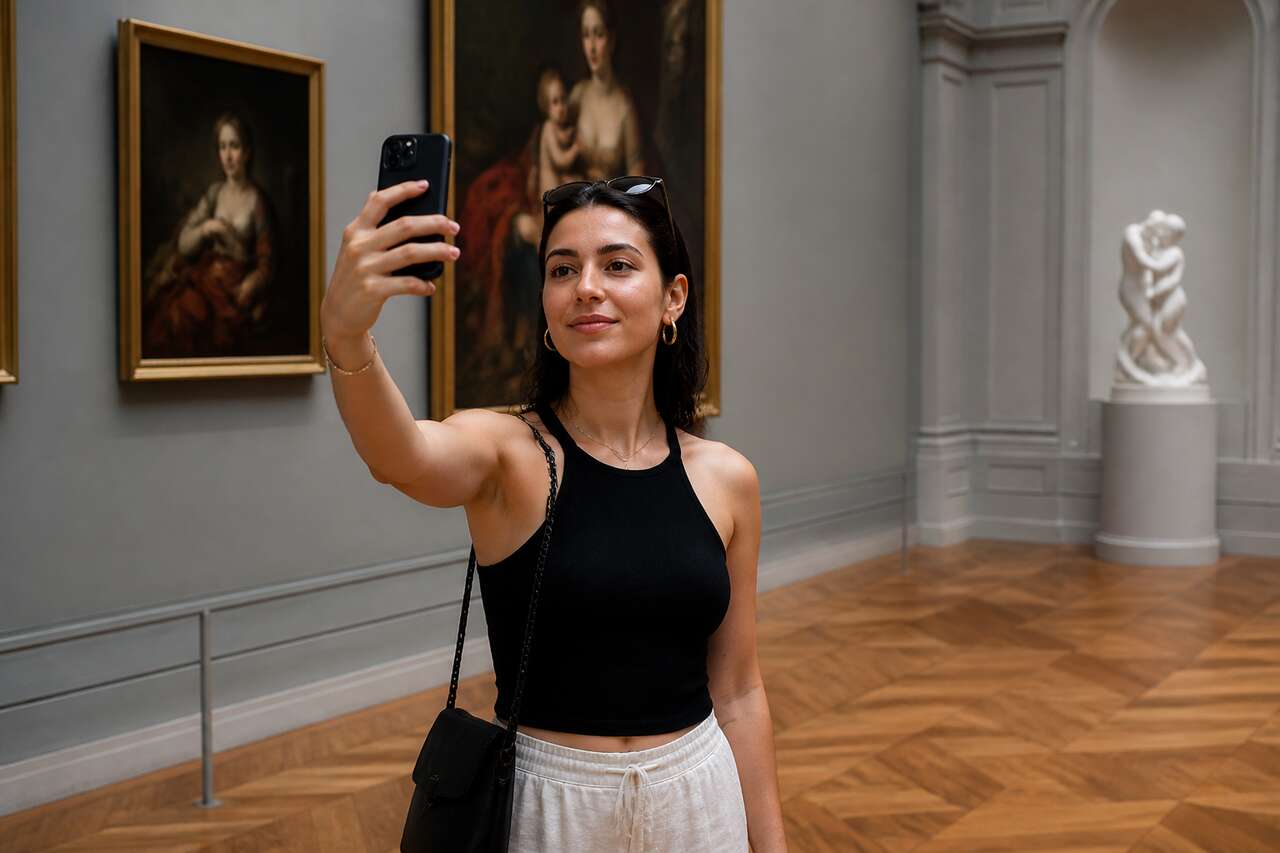 Selfies et portraits au mus&eacute;e: r&eacute;ussir sa photo sans g&ecirc;ner