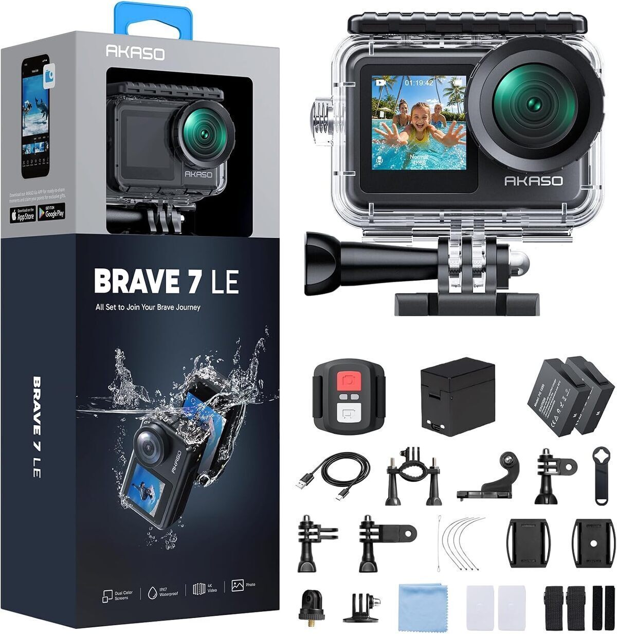Test de la caméra sport Akaso Brave 7 : performance 4k et double écran