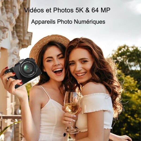 Découvrez notre test complet de cet appareil photo 5K 64MP avec autofocus performant et carte 64GB. L'équipement idéal pour créer des vlogs YouTube de qualité professionnelle.