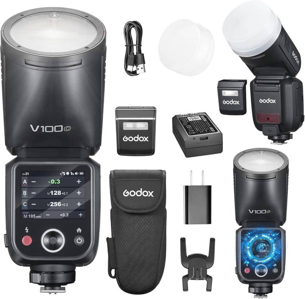 Test : flash Godox V100C tête ronde 100W pour canon