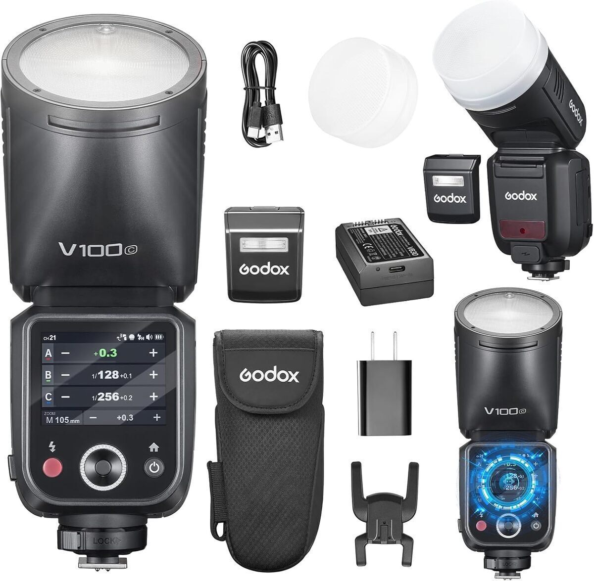 Test : flash Godox V100C tête ronde 100W pour canon