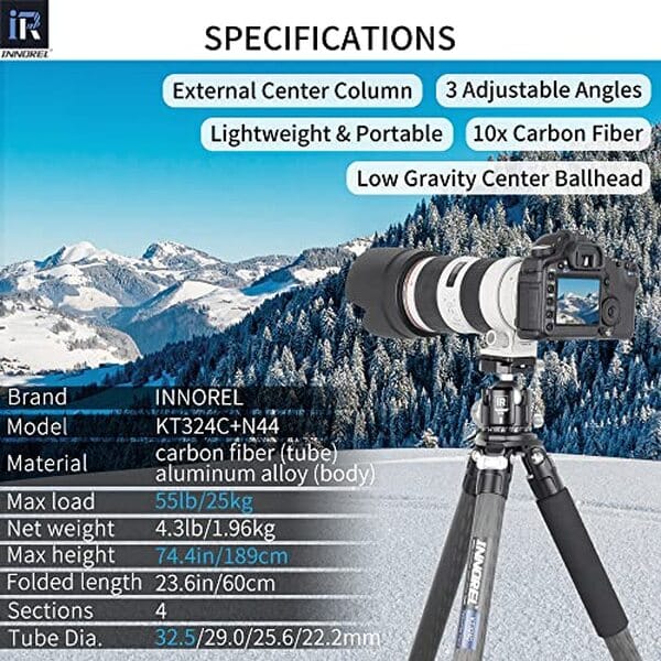 Découvrez notre test complet du trépied Innorel KT324C en fibre de carbone : caractéristiques, performances et avis pour les photographes professionnels.