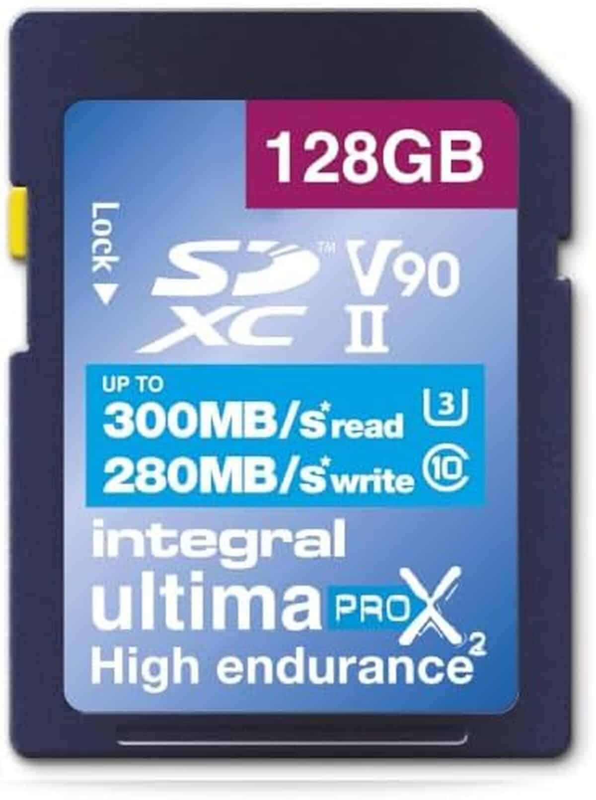 Test : carte mémoire Integral 128gb uhs-ii V90 ultra rapide