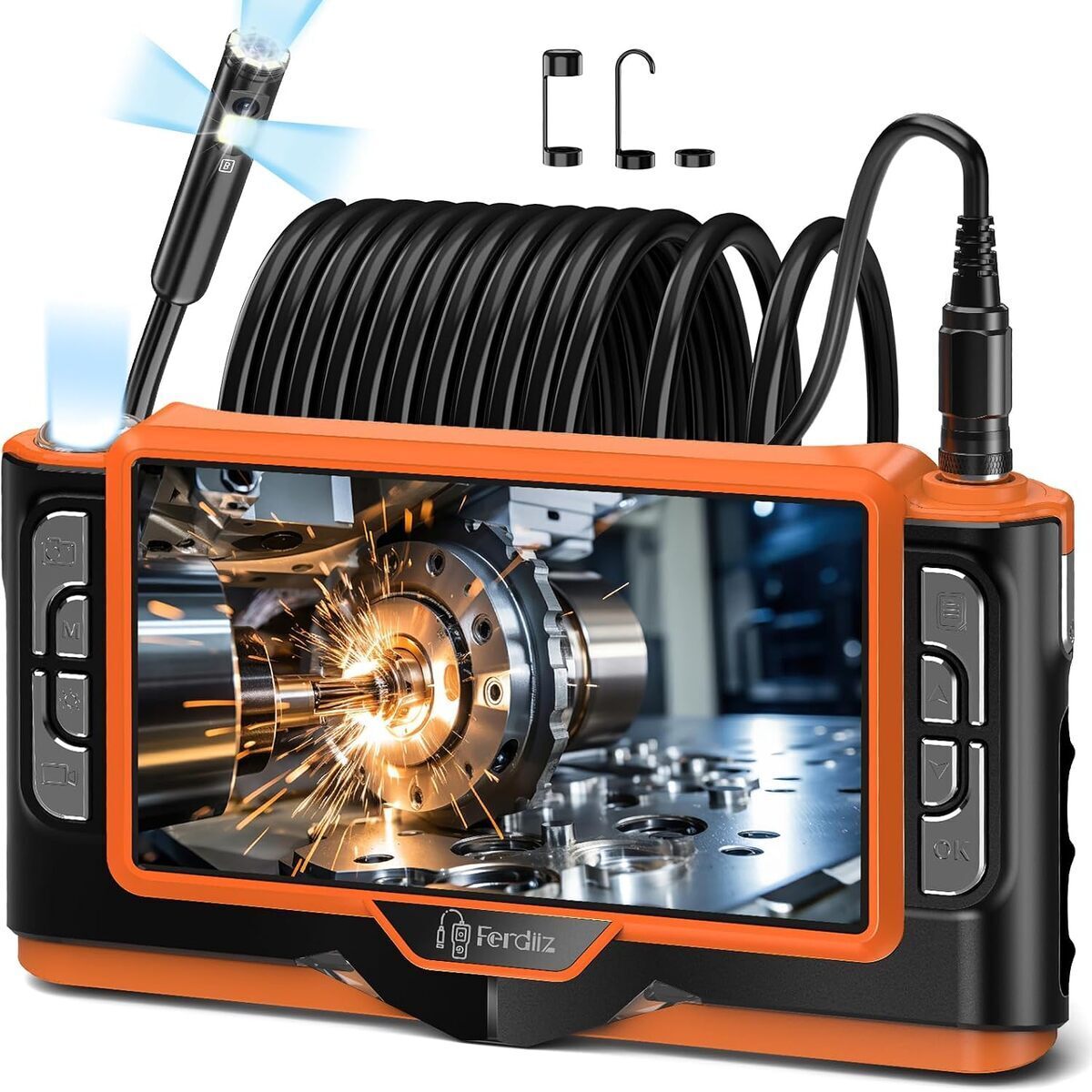 Test de la Ferdiiz camera endoscopique triple objectif 7 pouces